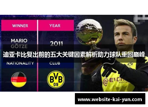 迪亚卡比复出前的五大关键因素解析助力球队重回巅峰