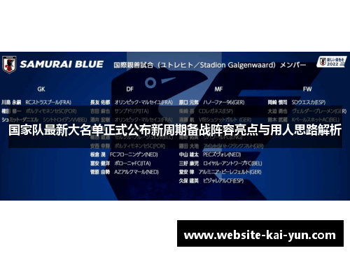 国家队最新大名单正式公布新周期备战阵容亮点与用人思路解析 国家队最新大名单正式公布新周期备战阵容亮点与用人思路解析
